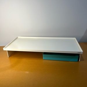 Poppin Monitor Stand in White